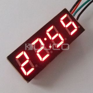 40 Red LED Clock Car Motor Electric Digital Clock Time Electronic