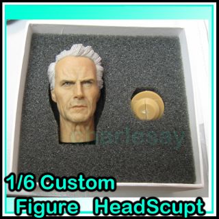 Headplay Clint Eastwood 1 6 Figure Head Sculpt Fit Hottoys BBI TTL