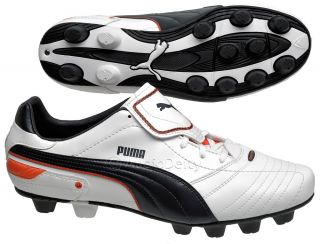  Esito Finale R HG Mens Soccer Cleats, Size 11.5, White, Hard Ground