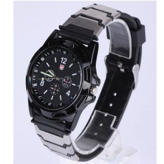  Army Pilot Fabric and Silicone Band Strap Sports Men Watch