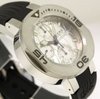 Clerc Geneve CXX Scuba 250 Chronograph Automatic Watch, Steel/Rubber