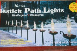  Nostalgic Candlestick Pathway Light Set Christmas Lawn Display Decor