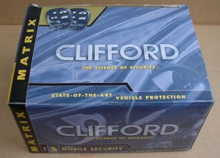 New Clifford Matrix 3 Car Alarm Security System w 2 48 210B 4 Button