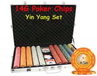 1000pcs 14g Las Vegas Casino Clay Poker Chips Set Y9 Custom Build