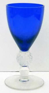 Morgantown Golf Ball Cobalt Ritz Blue Wine Glass 405539