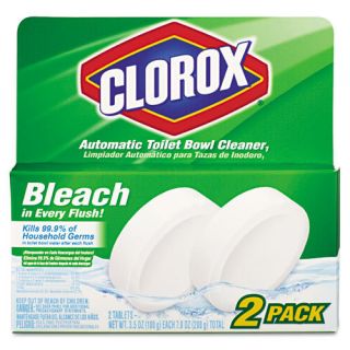 Clorox Toilet Bowl Cleaner w Bleach 3 5 oz Tablet 2 Pack