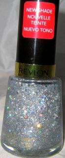 Revlon Nail Enamel Polish Stunning Silver Hexagon Holographic Glitter