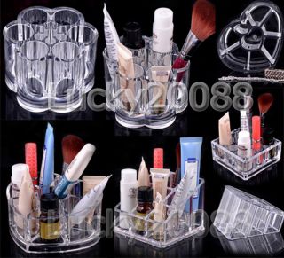 1x Clear Acrylic Cosmetic Organizer Makeup Case Lip Stick Holder 7