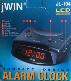   clock digital large LED display Jwin JL 104 digital clock time clock