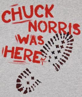 Chuck Norris Was Here T Shirt Classic Funny Retro Shirt