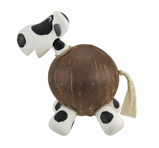 25611 milk cow recycled coconut shell coin money bank 3I