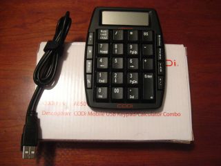 CODI Mobile USB Compact Numeric Keypad Calculator Combo Laptop A05011