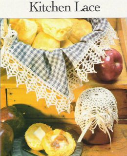 Crochet Pattern ~ KITCHEN LACE, BREAD CLOTH, JAR COVER