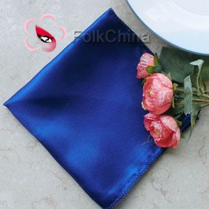 10pcs 12 Square Satin Cloth Napkin or Pocket Handkerchief Color U