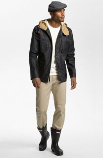 Hunter Waterproof Jacket & AG Jeans Straight Leg Chinos