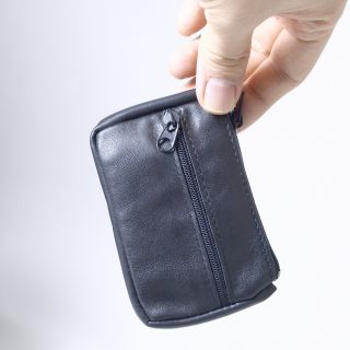  Soft Leather Mini Coin Wallet Zip Zippered Coin Change Pouch