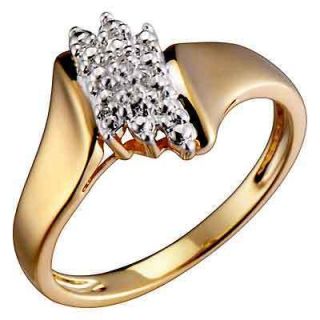  Diamond Accent Cluster Womens Wedding Engagement Ring Sz 5 10