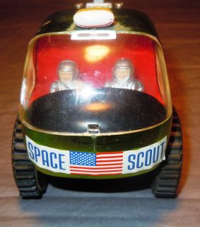 Vintage Battery Op Hill Climbing Space Scout Four Wheel Drive Marx Toy