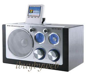 Sentry XR100 Soundbox Am FM Clock Radio w  Hook Up