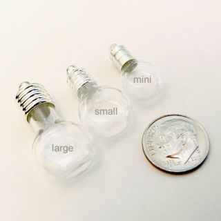 10 Vial Pendants (mini/ vials/ glass) MINI COGNAC