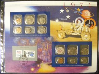 1971 POSTAL COMMEMORATIVE SOCIETY 11 COIN UNCIRCULATED MINT SET