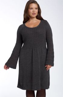 Calvin Klein Bell Sleeve Sweater Dress (Plus)