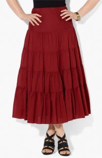 Lauren Ralph Lauren Tiered Skirt (Plus)