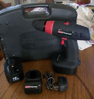 Coleman Powermate 18V Cordless Drill+2 Rechargeable Batteries