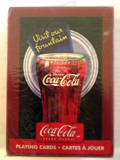 Coca Cola Bicycle Playing Cards Visit Our Fountain Deck New