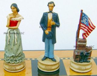 new civil war set of chess men pieces 3 1 4 king shipping included to
