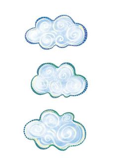 Clouds Cloud Cutouts Wall Decor Art Stickers 25 Wallies Decals Border