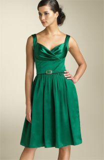 Maggy London Belted Charmeuse Party Dress