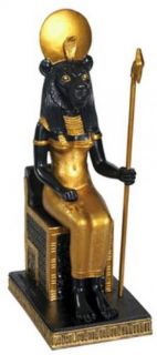 Sitting Sekhmet Collectible Figurine Statue Sculpture Figure Egypt New