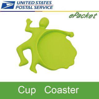 Suck Splat Stan Tea Coffee Bar Drink Mug Cup Coaster green yellow