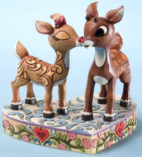 2011 Jim Shore Rudolph Traditions Clarice Kissing Rudolph Fig Free s H