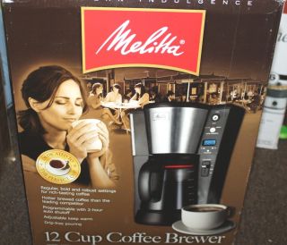Melitta 12 Cup Programmable Coffee Brewer Maker Machine with Glass