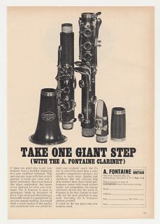 1964 Couesnon A Fontaine Clarinet Photo Print Ad