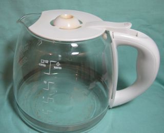 COFFEE DECANTER 12 CUP REPLACEMENT CARAFE WHITE USPS PRIORITY MAIL