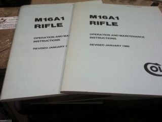 Two 2 Colt M16A1 Ar15 Rifle Operation Maintenance Gun Manuals Original
