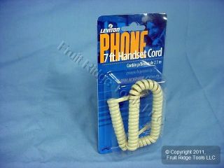 ft Ivory Coil Telephone Phone Modular Handset Cord