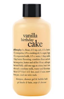 philosophy vanilla birthday cake shampoo, shower gel & bubble bath