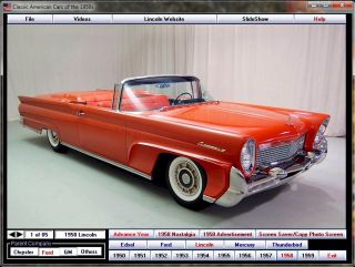 Classic American Cars of The 1950s DVD ROM 1400 Photos