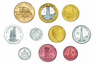 2008 Isle of Man Uncirculated Mixed 9 Coin Decimal Set