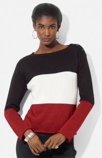 Lauren Ralph Lauren Button Shoulder Sweater