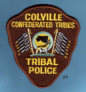colville confederated tribes tribal police patch unused 4 1 2 top to