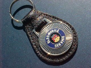 Classic Oldsmobile Service Crest Classic Car Collector Leather Key Fob