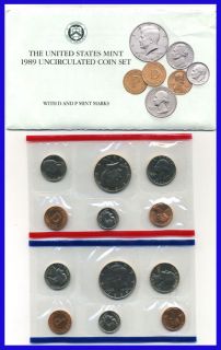 this listing is for a 1989 us mint uncirculated coin set
