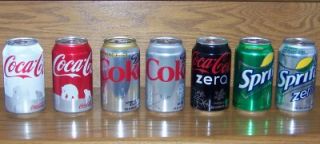  Holiday 2011 Sprite Diet Coke Zero CF Coca Cola 12 oz Full Cans