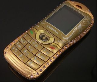 Cobra Luxury Phone Mobile Cellphone 2 Dual Sim Golden Unlocked