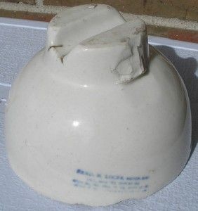 White porcelain INSULATOR Fred M. Locke From GEORGETOWN Colorado